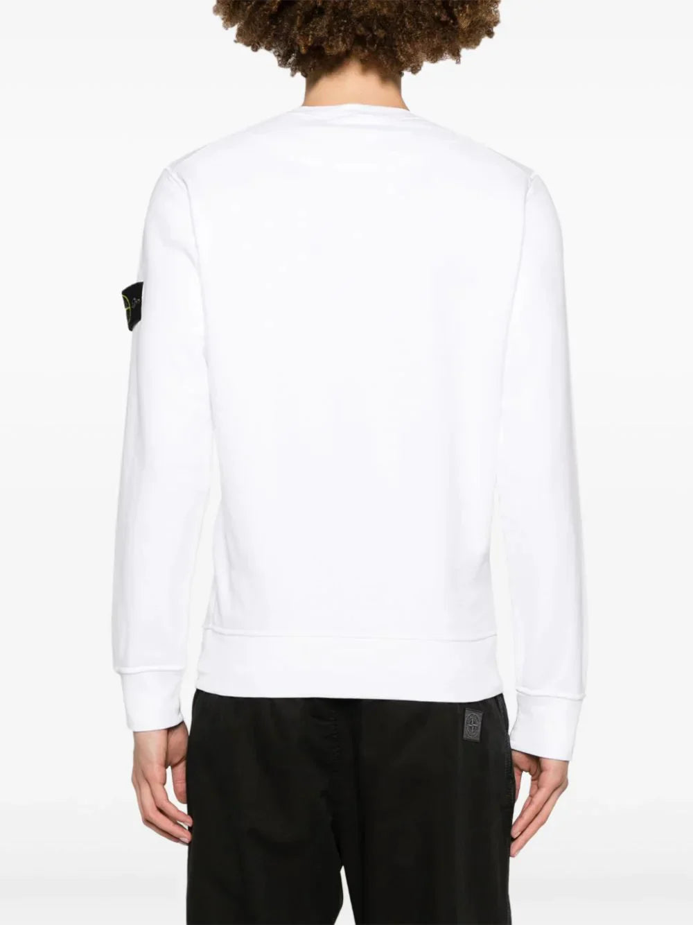 White Cotton Fleece Sweatshirt - PLG