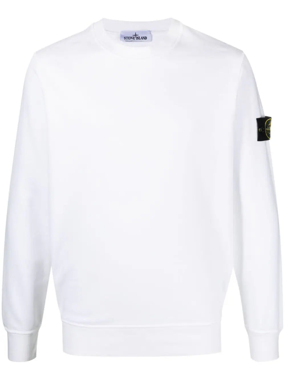 White Cotton Fleece Sweatshirt - PLG