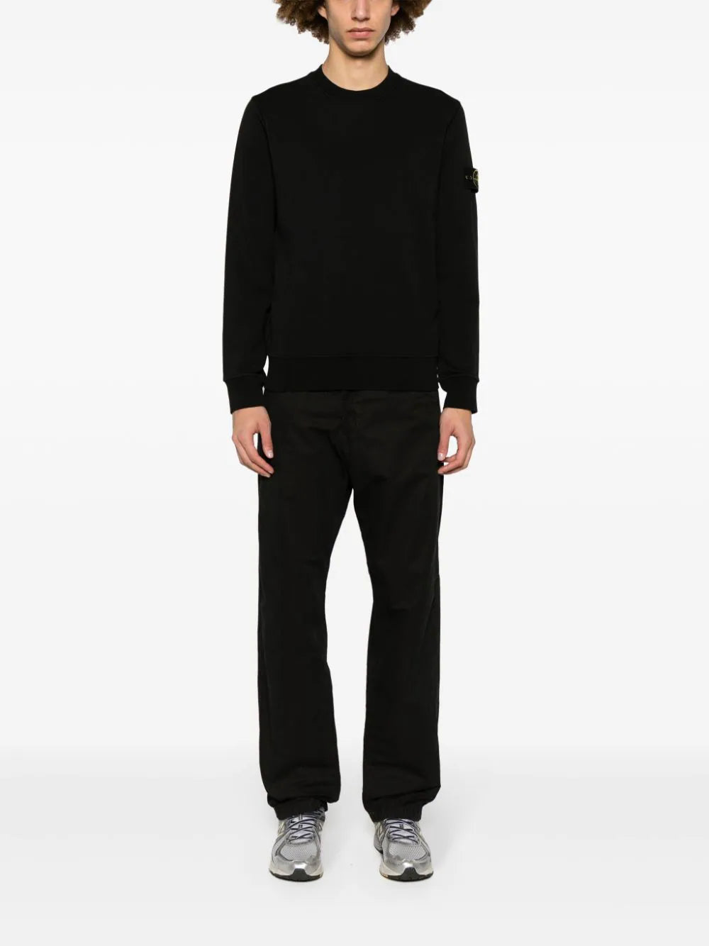 Black Cotton Fleece Sweatshirt - PLG