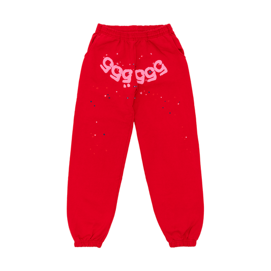 Spider Worldwide Red Angel Number 555 Sweatpants Red - PLG