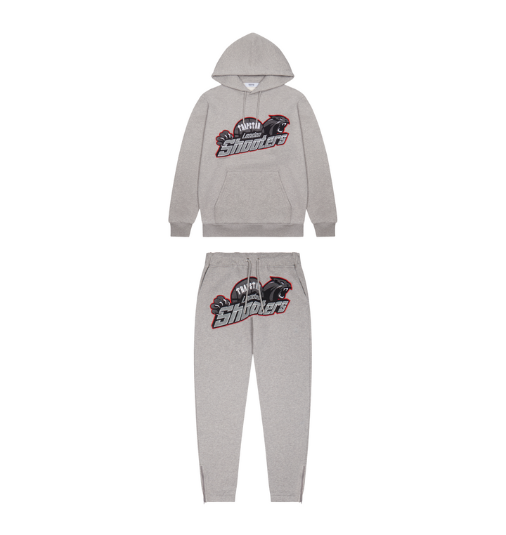 T. Shooters Hooded Tracksuit - GREY/RED - PLG