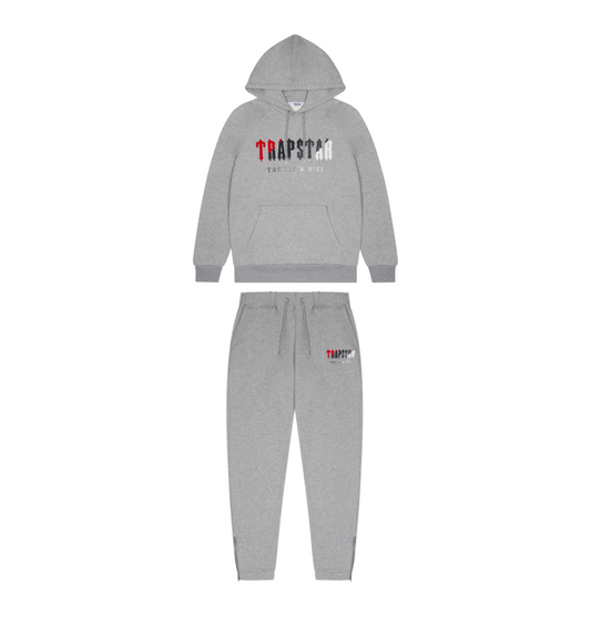 T. Hooded Tracksuit - GREY/RED - PLG