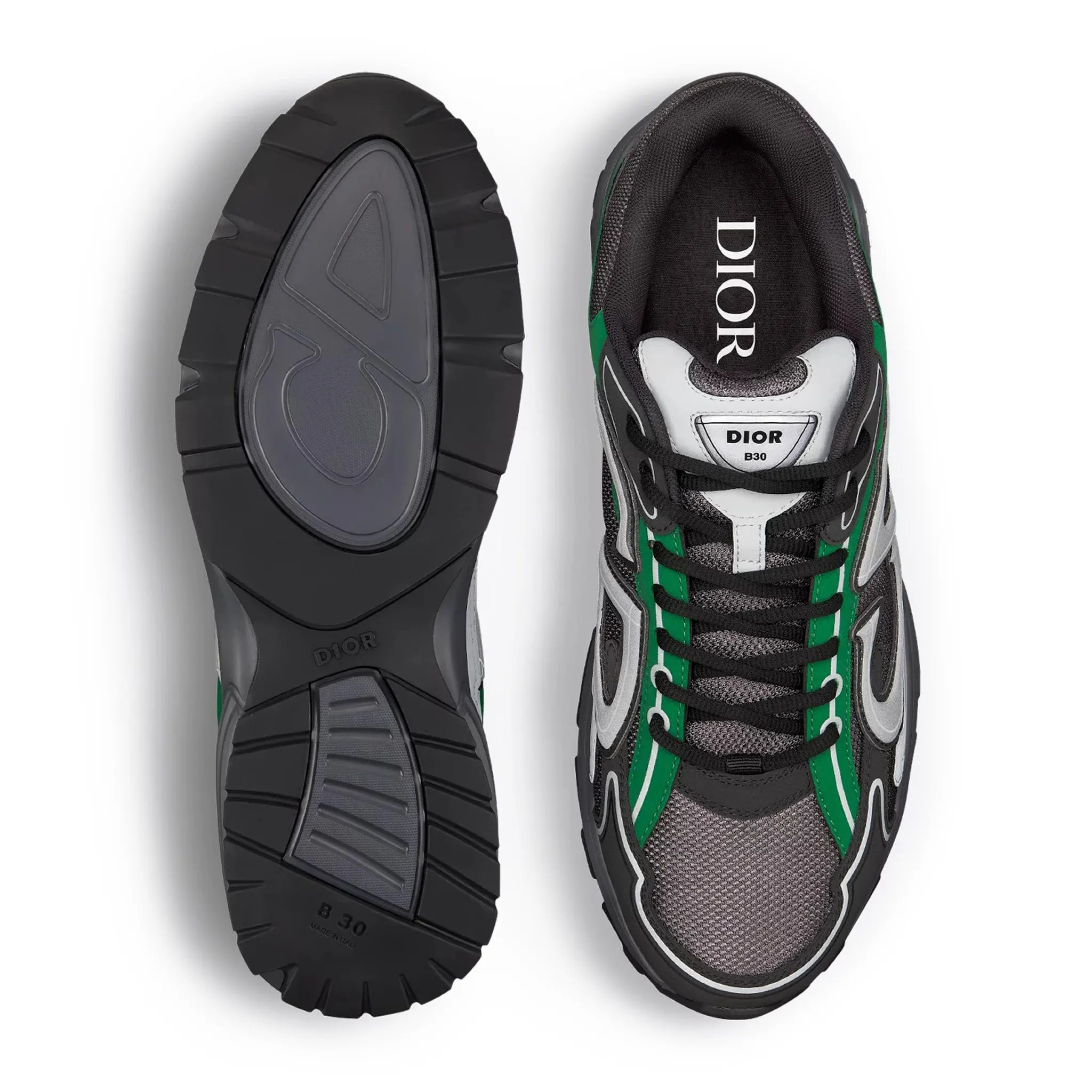 Dior B30 Mesh Deep Grey Green Black Trainer