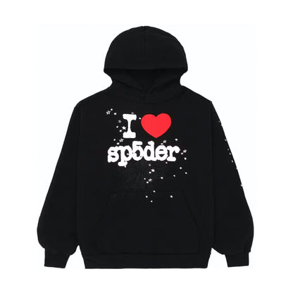 Spider Worldwide I Heart SP5 Souvenir Hoodie Black - PLG