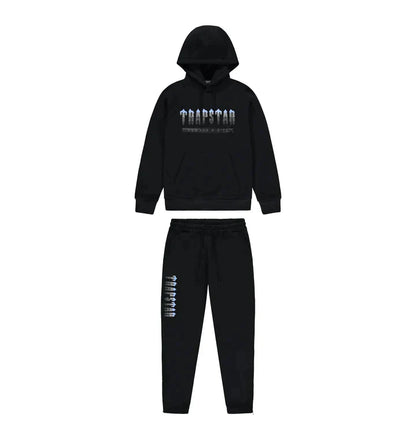 T. 2.0 Hooded Tracksuit - BLACK/ ICE BLUE - PLG