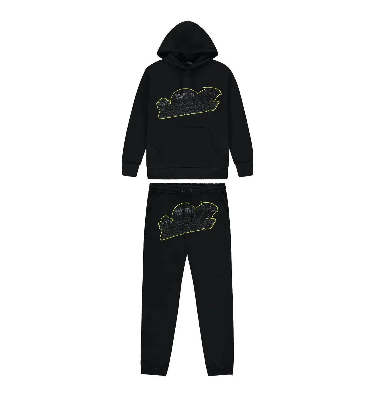 T. Shooter Tracksuit - BLACK/LIME - PLG