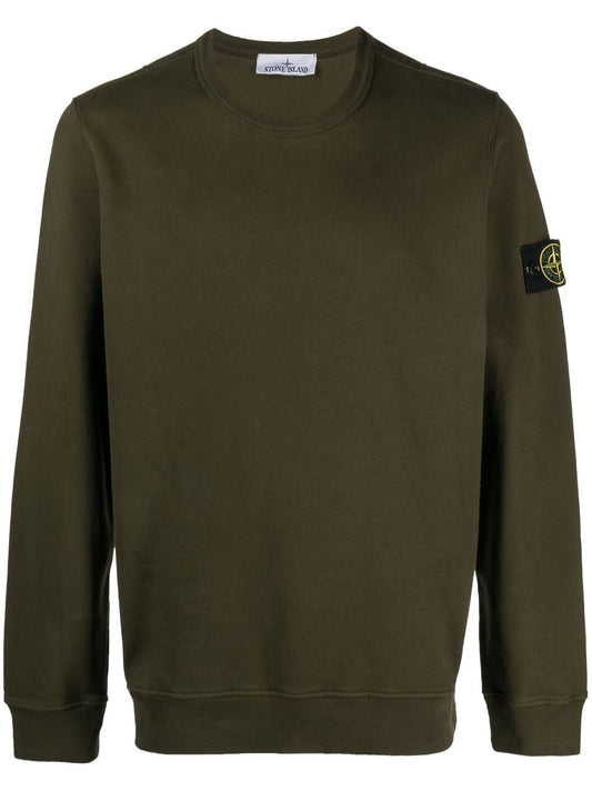 Olive Green Brushed Cotton Sweatshirt - PLG