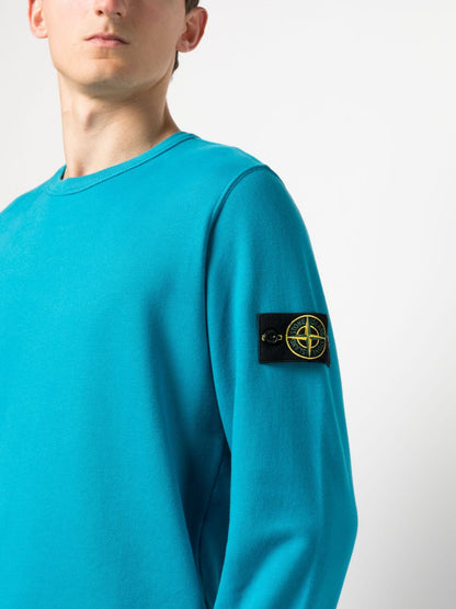 Turquoise Brushed Cotton Sweatshirt - PLG